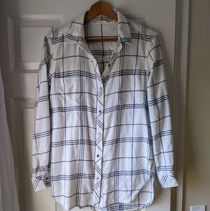 Athleta plaid blouse